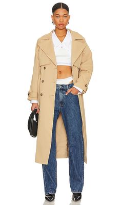 Ena Pelly Carrie Trench Coat in Tan