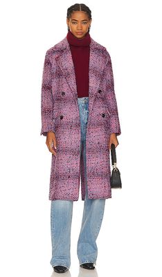 Ena Pelly Neve Wool Coat in Purple