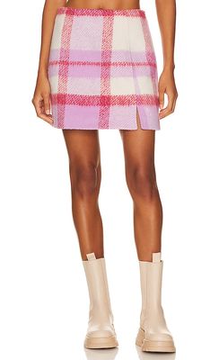 Ena Pelly Ophelia Wool Mini Skirt in Pink
