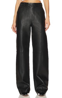 Ena Pelly x Rj Highwaisted Leather Pant in Black
