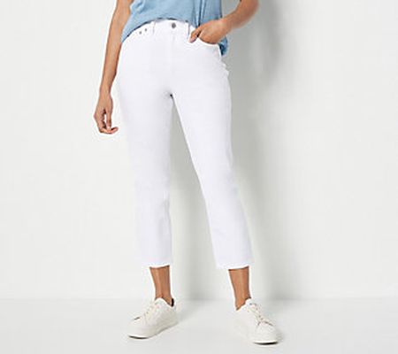 Encore by Idina Menzel Reg High Waisted Crop Jeans - Color