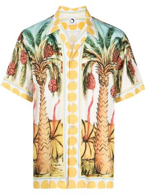 Endless Joy Date palm tree-print shirt - Neutrals