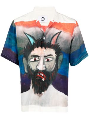 Endless Joy El Diablo graphic-print silk shirt - Multicolour