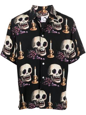 Endless Joy Memento Mori skull-print shirt - Black