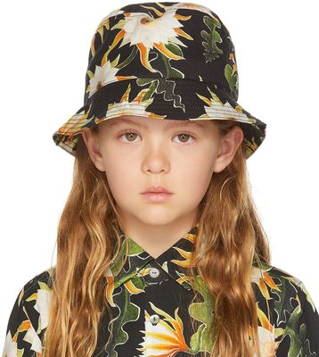 Endless Joy SSENSE Exclusive Kids Black Epiphyllum Bucket Hat