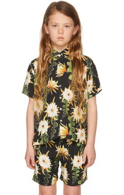 Endless Joy SSENSE Exclusive Kids Black Epiphyllum Short Sleeve Shirt