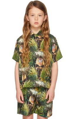 Endless Joy SSENSE Exclusive Kids Green Mandril Short Sleeve Shirt