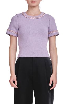 Endless Rose Chain Accent Knit Top in Lilac