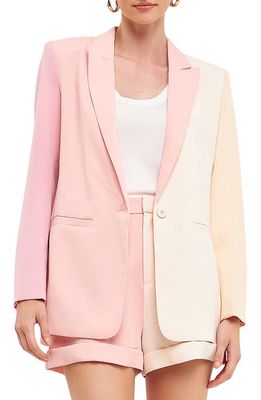 Endless Rose Colorblock Blazer in Pink Multi