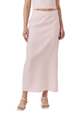 Endless Rose Linen Maxi Skirt in Dusty Pink