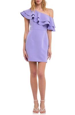 Endless Rose One Shoulder Minidress in Lilac