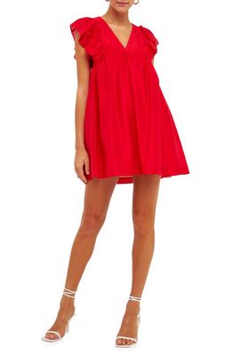 Endless Rose Ruffle Flounce Minidress in Red