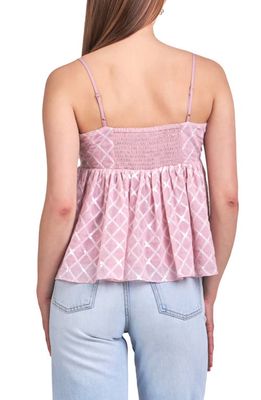 Endless Rose Sequin Embroidered Babydoll Top in Pink
