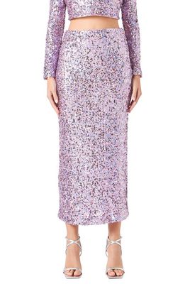 Endless Rose Sequin Midi Skirt in Amethyst