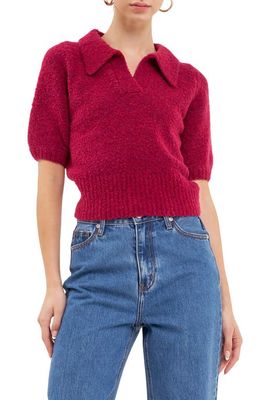 Endless Rose Short Sleeve Sweater in Orchid