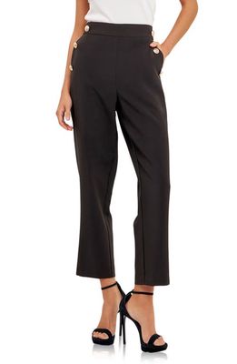 Endless Rose Side Button Trousers in Black