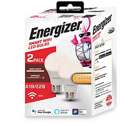 Energizer Set of 2 Smart Warm White Dimmable LE D Light Bulbs