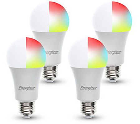 Energizer Set of 4 Smart Multi-Color Dimmable L ED Light Bulbs