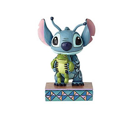 Enesco Disney Traditions Stitch w/Frog Personal ty Pose