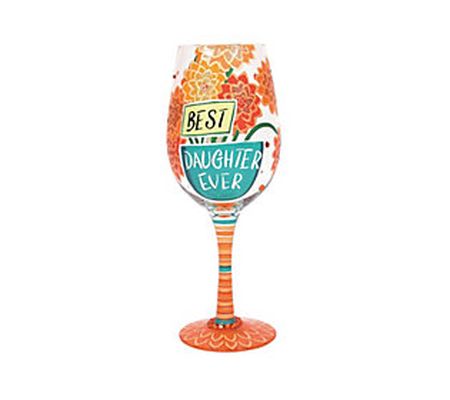 Enesco Lolita 15-oz Best Daughter Ever Wine Gla ss