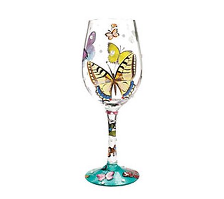 Enesco Lolita 15-oz Butterflies Wine Glass