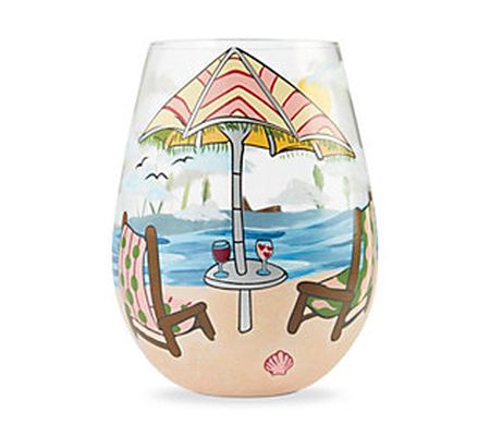 Enesco Lolita Beach Please Stemless Wine Glass