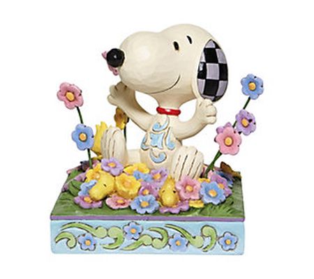 Enesco  Peanuts by Jim Shore Snoopy in flowers