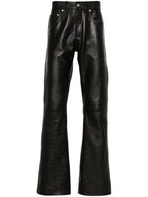 Enfants Riches Déprimés mid-waist flared leather trousers - Black