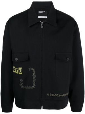 Enfants Riches Déprimés printed zip-up cotton jacket - Black