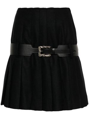 Enfants Riches Déprimés Restraint pleated wool skirt - Black