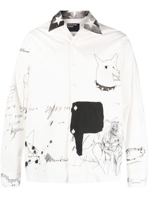 Enfants Riches Déprimés Untitled 77 Lake Geneva cotton shirt - White