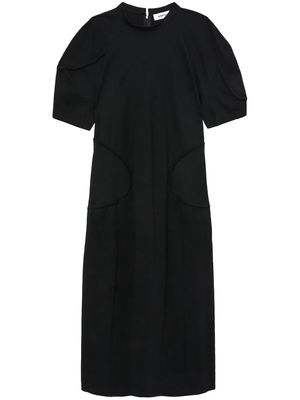 Enföld ballon-sleeves cotton maxi dress - Black