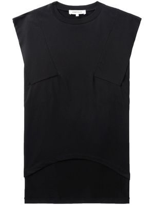 Enföld crew-neck cotton sleeveless top - Black