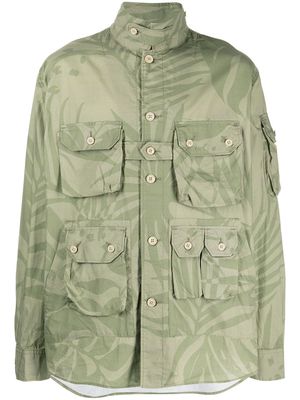 Engineered Garments camouflage-print shirt jacket - Green