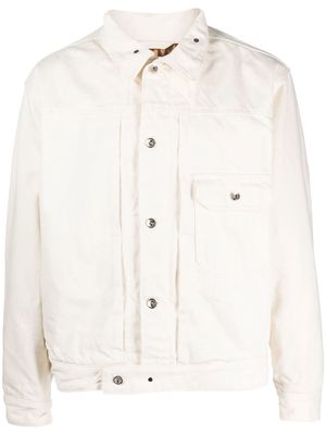 Engineered Garments front flap-pocket denim jacket - White