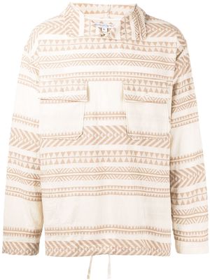Engineered Garments geometric-print cagoule shirt - White