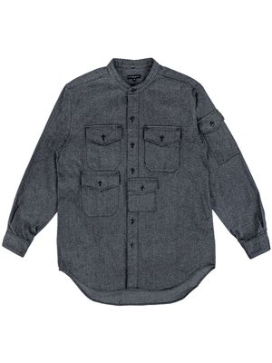 Engineered Garments North Western band-collar shirt - Grey