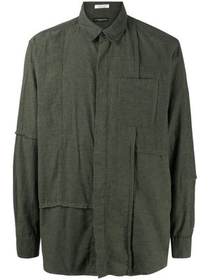 Engineered Garments patchwork panelled shirt - Green