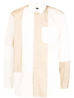 Engineered Garments patchwork panelled shirt - White