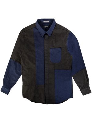 Engineered Garments spread-collar panelled shirt - Blue