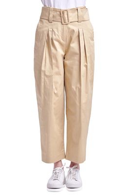 English Factory Belted Pleated Pants in Tan
