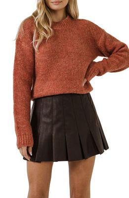 English Factory Cozy Crewneck Sweater in Terracotta