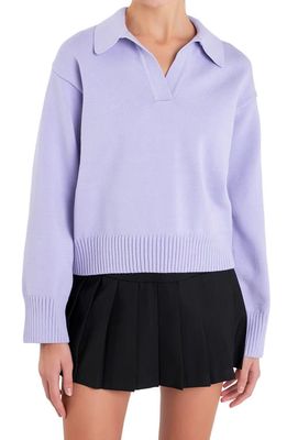 English Factory Rib Sweater in Lilac
