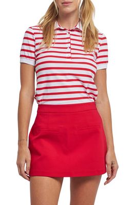English Factory Stripe Polo Shirt in Red