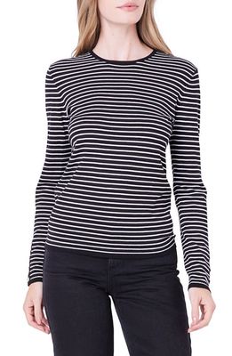 English Factory Stripe Sweater in Black/White