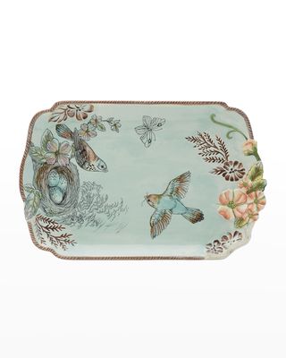 English Garden Hand-Painted Serving Platter