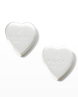Engraved Heart Trademark Earrings