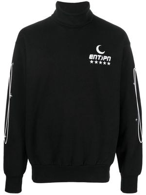 Enterprise Japan logo-print roll-neck sweatshirt - Black
