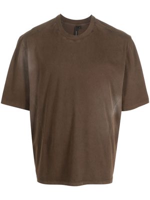 ENTIRE STUDIOS bleached-effect organic-cotton T-shirt - Brown