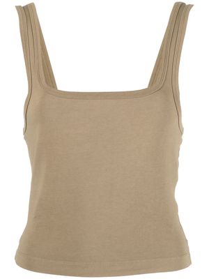 ENTIRE STUDIOS cropped organic-cotton tank top - Brown
